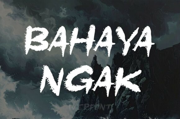 Bahaya Ngak: The Raw Brush Typeface for High-Impact Editorial Design
