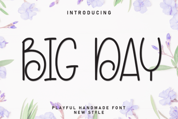 Big Day Display Font for Handmade Brand Identity