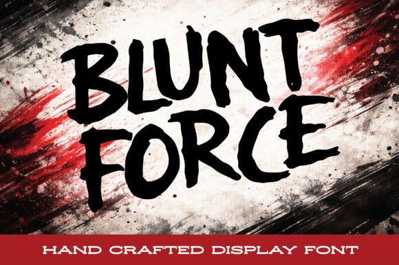 Blunt Force: A Raw Brush Font for High-Impact Craft Designs