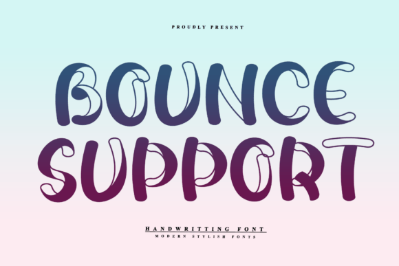 Bounce Support Display Font for Crafters and Sellers