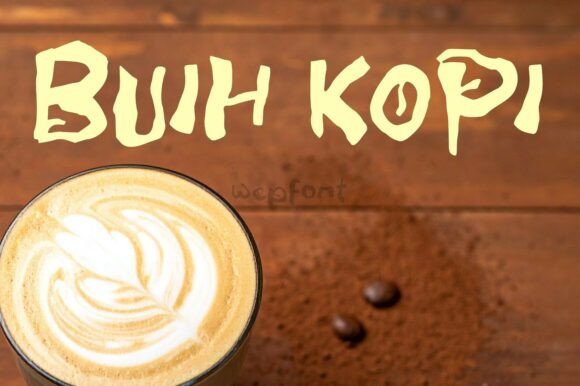 Buih Kopi Display Font for Dynamic Brand Campaigns
