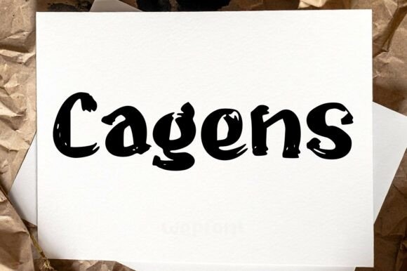 Cagens Typeface for Handmade Branding and Product Labels