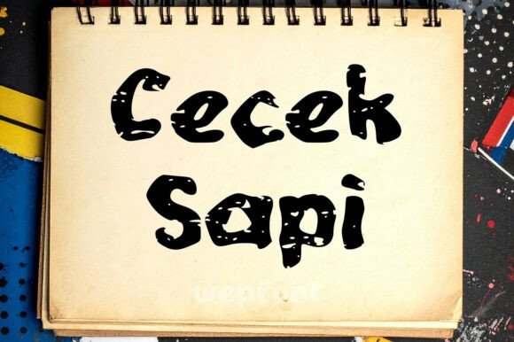 Cecek Sapi: The Playful Display Font for Handmade Labels and Signs