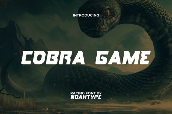 Cobra Game: Stylish Racing Display Font for Bold Web Design