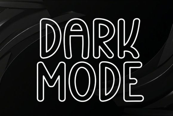 Dark Mode: A Handwritten Display Font for Playful Digital Branding