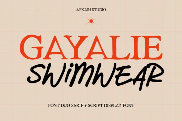 Gayalie Swimwear: The Elegant Serif and Script Font Duo for Luxury Branding