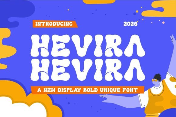 Hevira: A Modern and Playful Display Font for Digital Branding