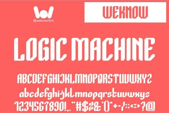 Logic Machine Typeface for Futuristic Web Design