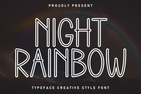 Night Rainbow Display Font for Digital Branding