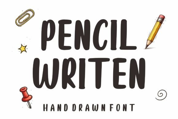 Pencil Writen: A Hand-Drawn Display Typeface for Authentic Branding