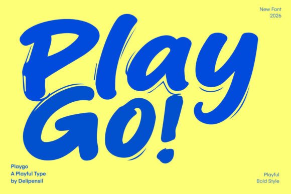 Play Go: A Bold Playful Display Font for Editorial Design