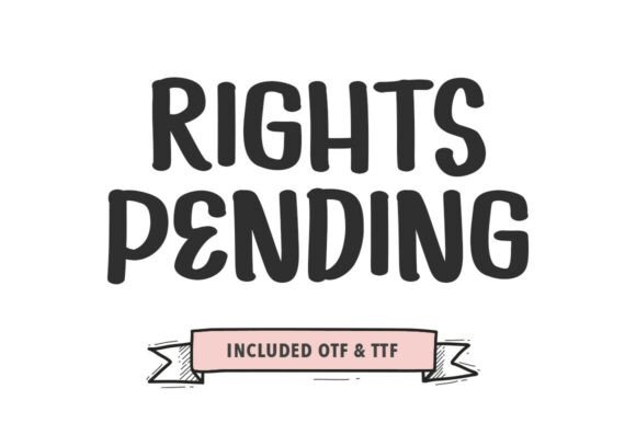 Rights Pending: A Bold Handwritten Brush Font for Creative Makers