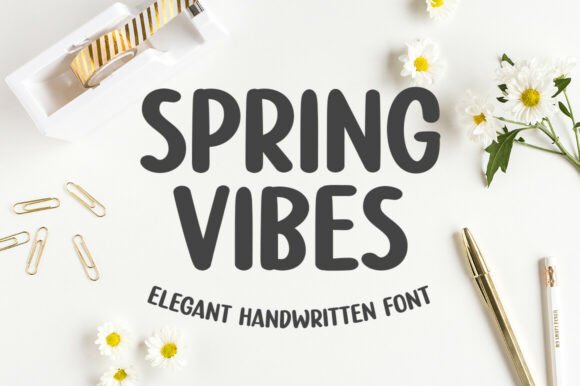 Spring Vibes Brush Font for Crafters and Sellers