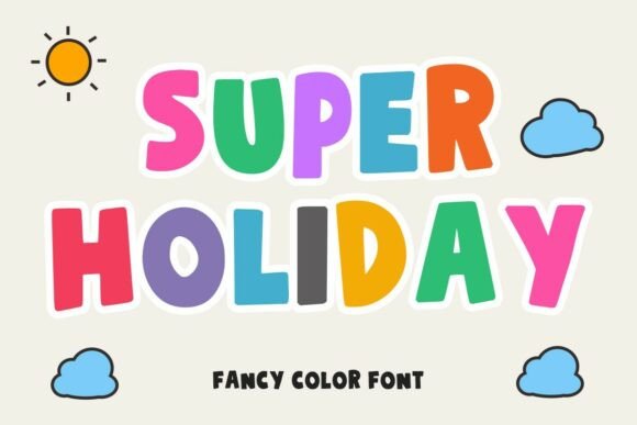Super Holiday Font: Vibrant Display Type for Bold Branding